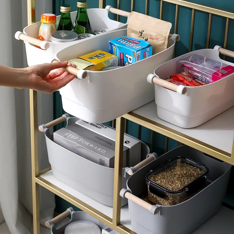 Double wooden handle storage box-10