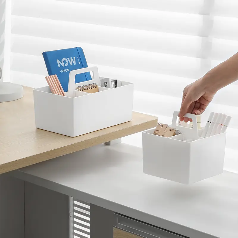 Stackable storage box with handle-10