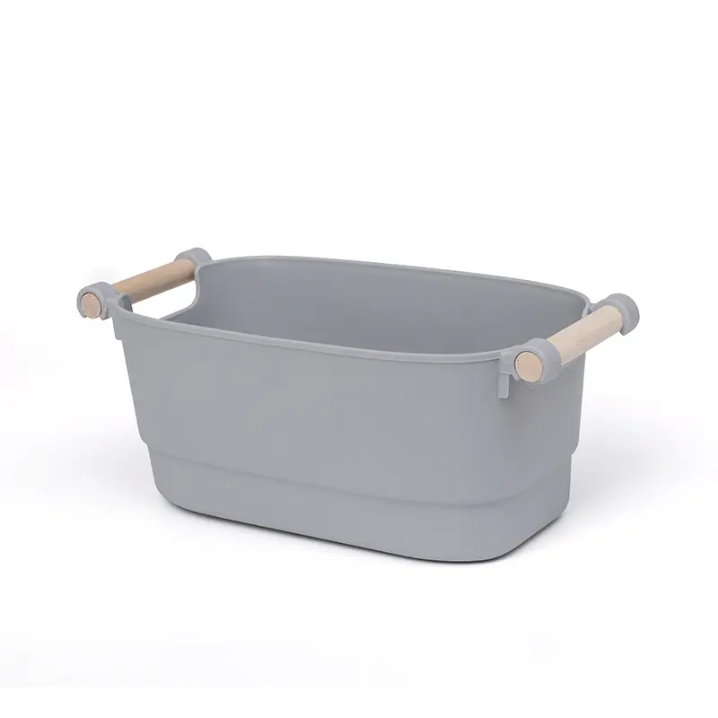 Double wooden handle storage box-5