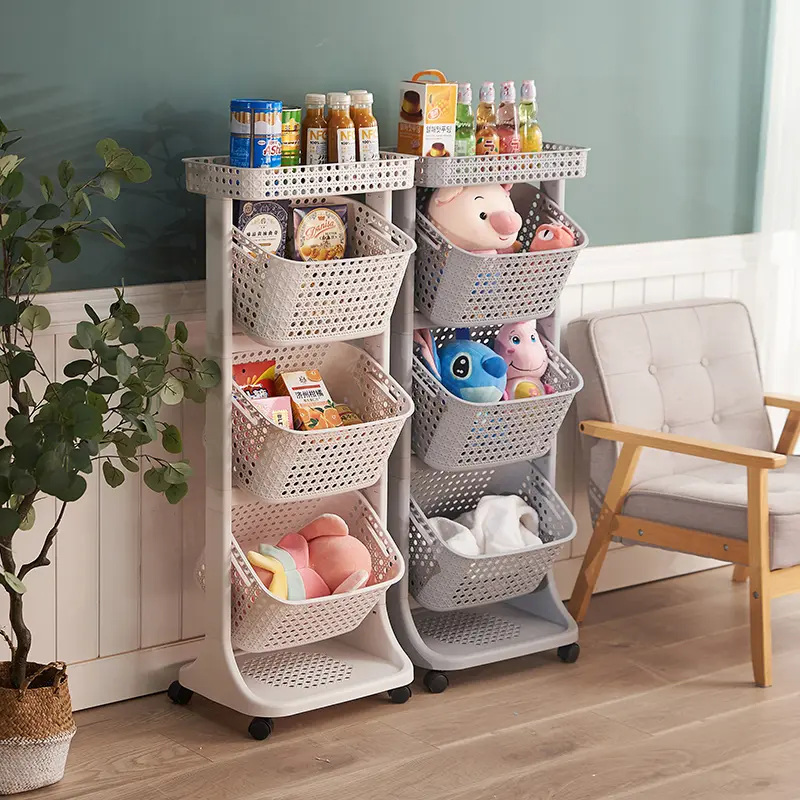 Multi-layer Laundry Basket Trolley