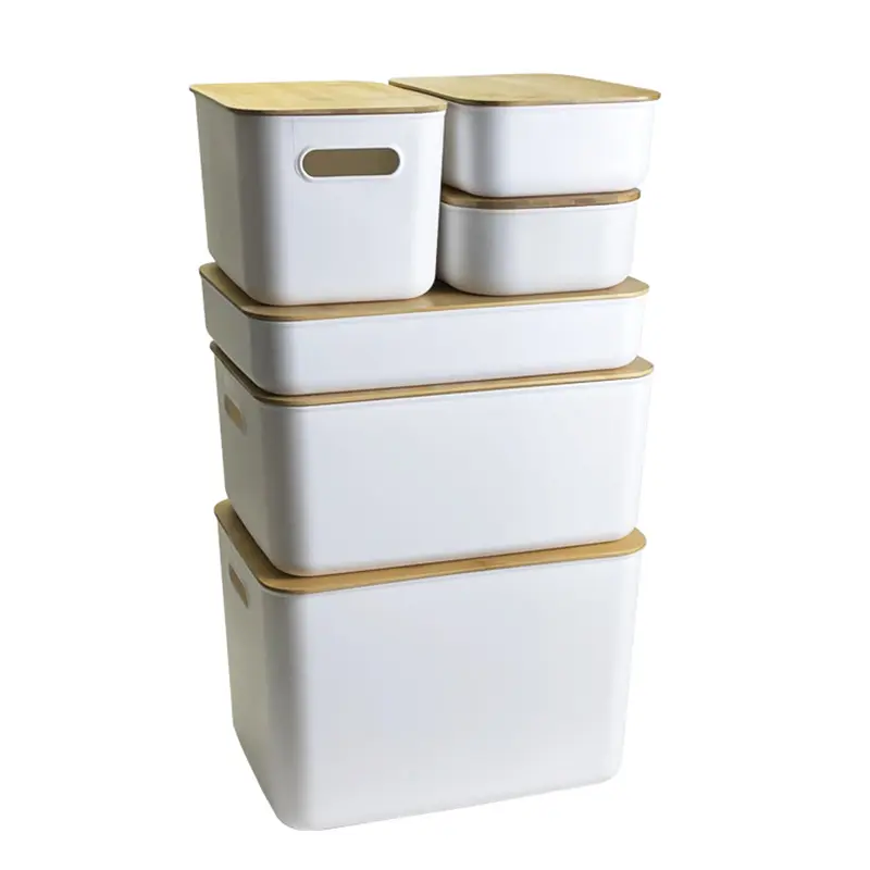 White-Tub-Storage-Box-with-Baboo-lid-4 White-Tub-Storage-Box-with-Baboo-lid-4