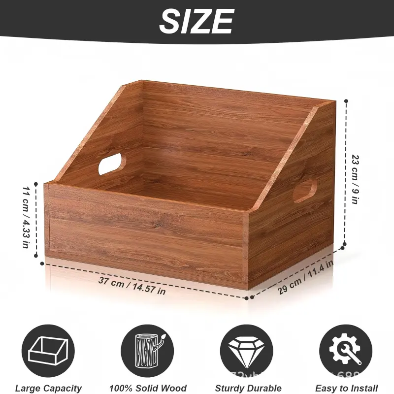 CD wooden storage box -4