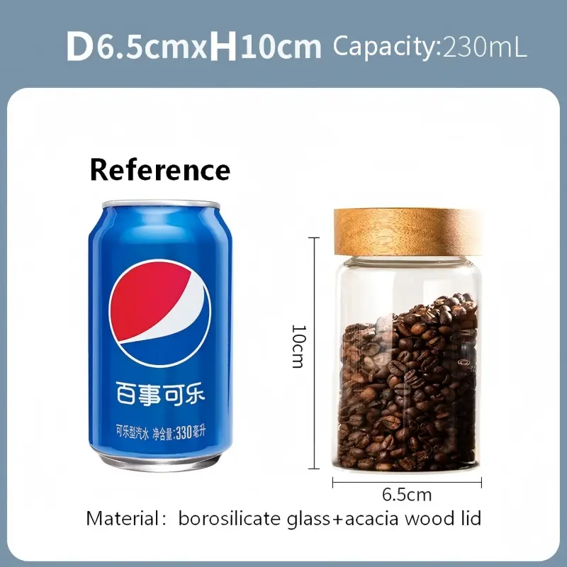 Glass Jar with screw-top acacia lid-10