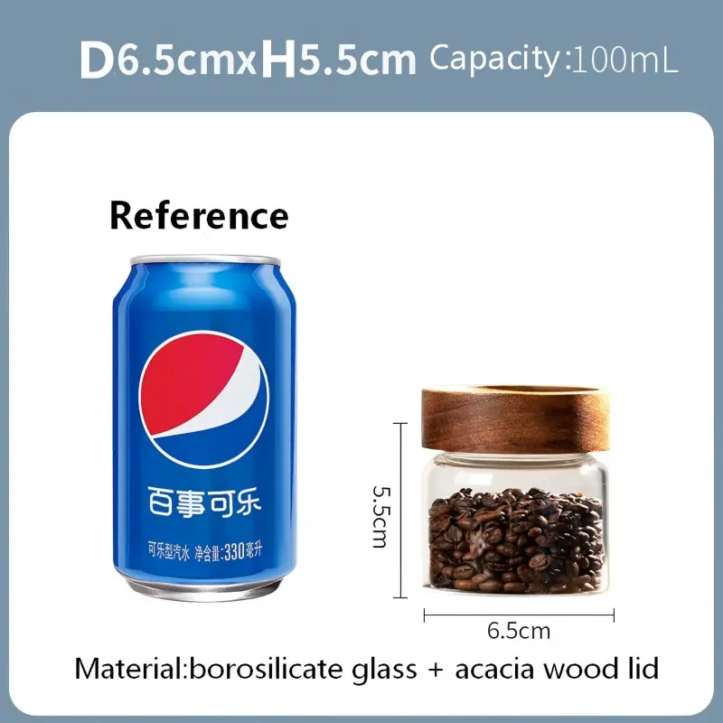 Glass Jar with screw-top acacia lid-6