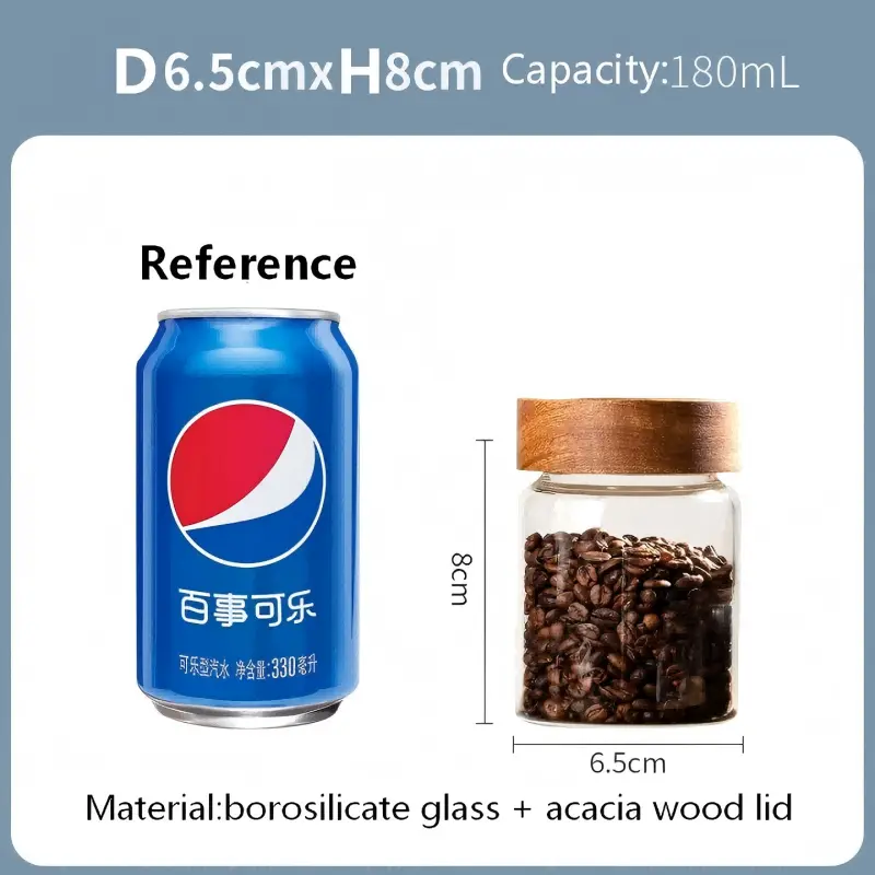Glass Jar with screw-top acacia lid-7
