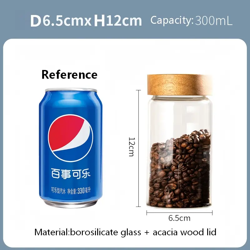 Glass Jar with screw-top acacia lid-8