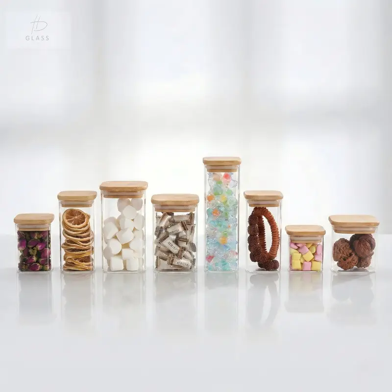 Square Glass Jar-1