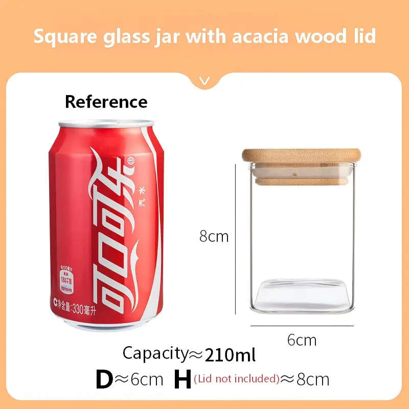 Square Glass Jar-16