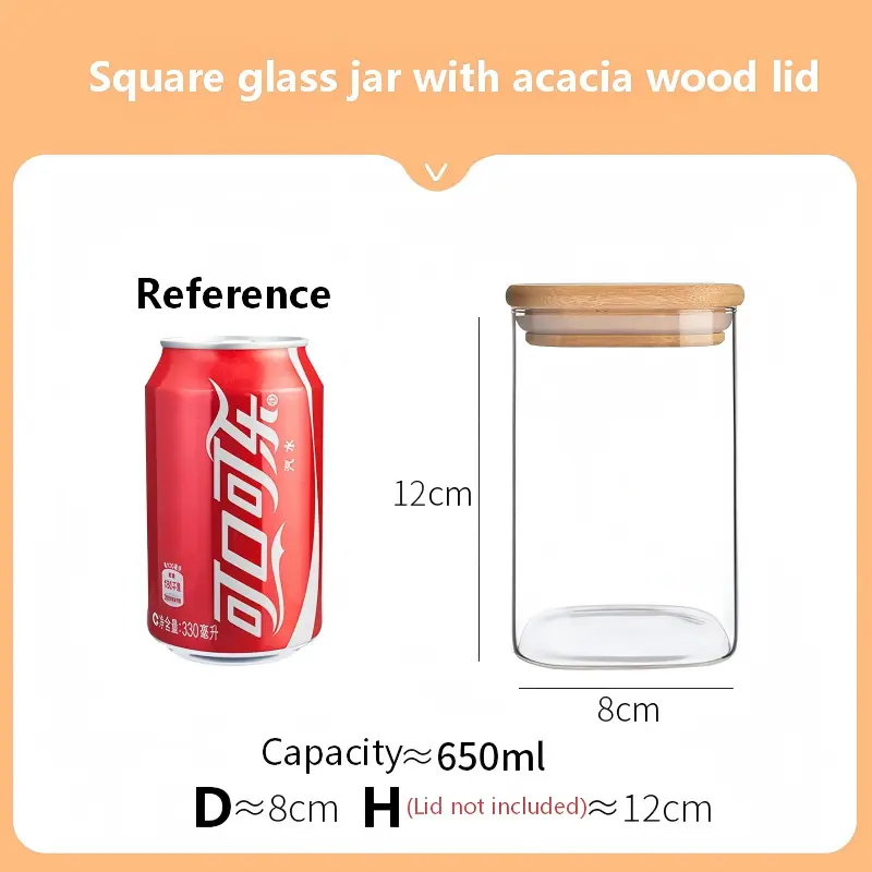 Square Glass Jar-17