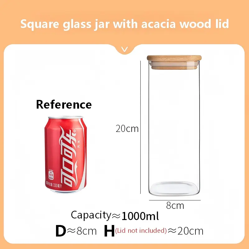Square Glass Jar-19