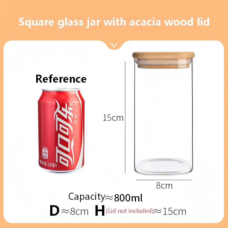 Square Glass Jar-20