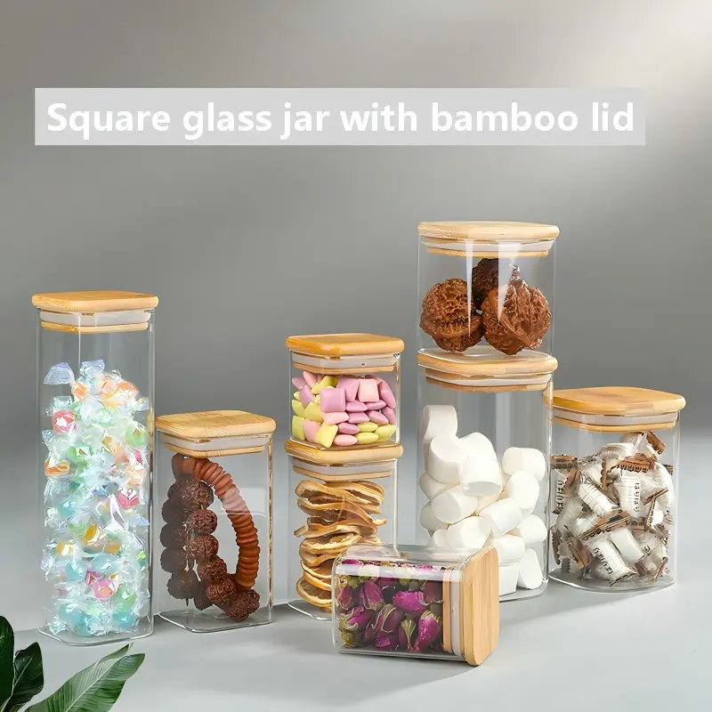 Square Glass Jar-3