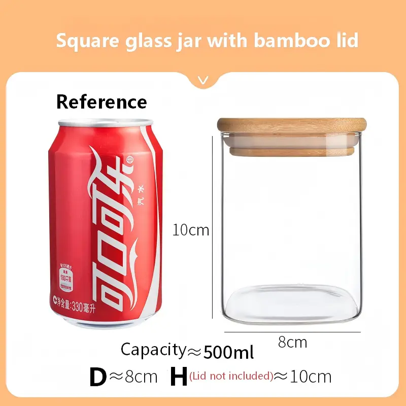 Square Glass Jar-5