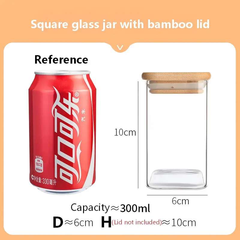 Square Glass Jar-7