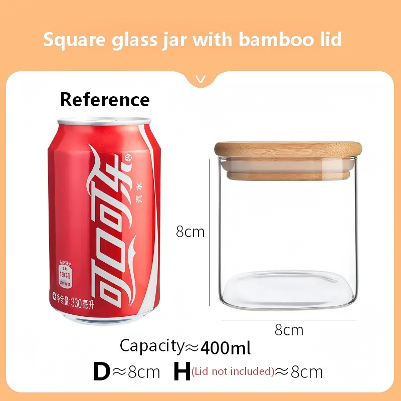 Square Glass Jar-8