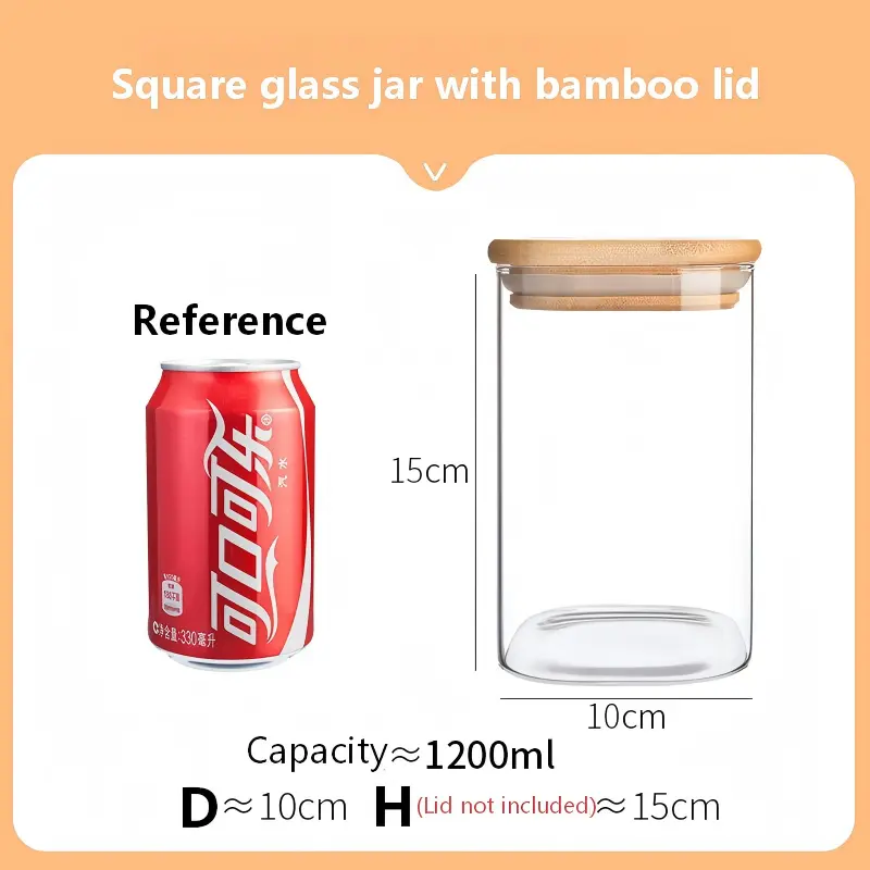 Square Glass Jar-9