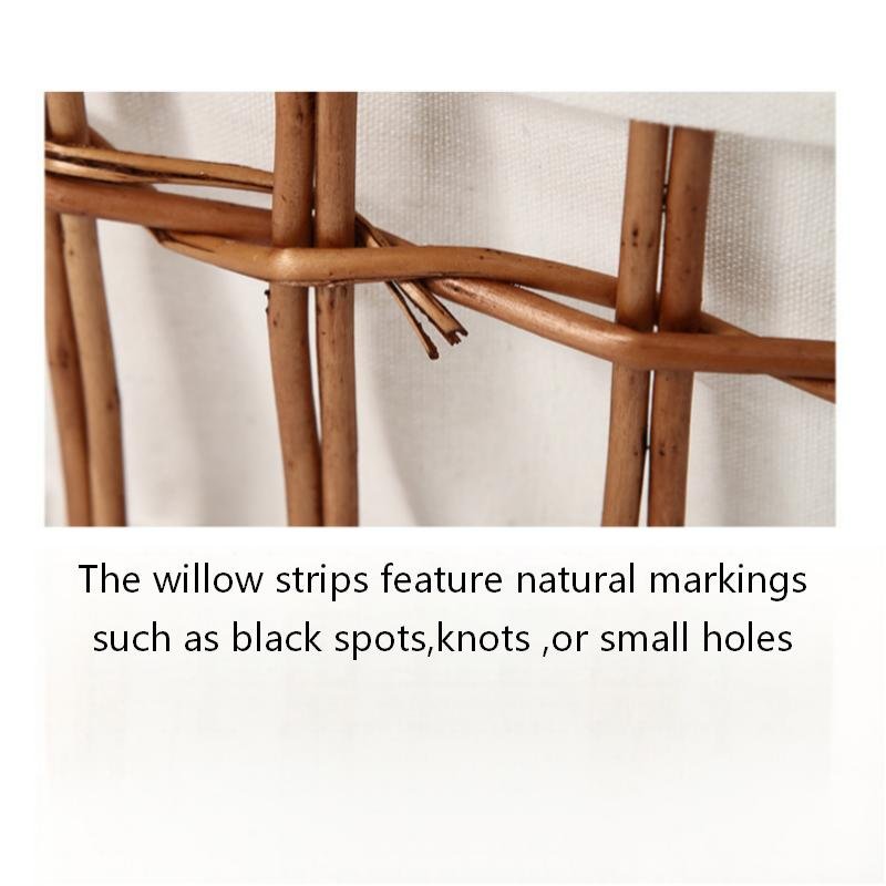 Dark Brown Wicker-style storage basket-8