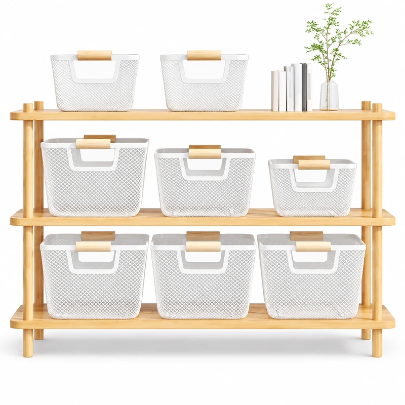 Double-Handle wire mesh basket-12 Double-Handle wire mesh basket-12