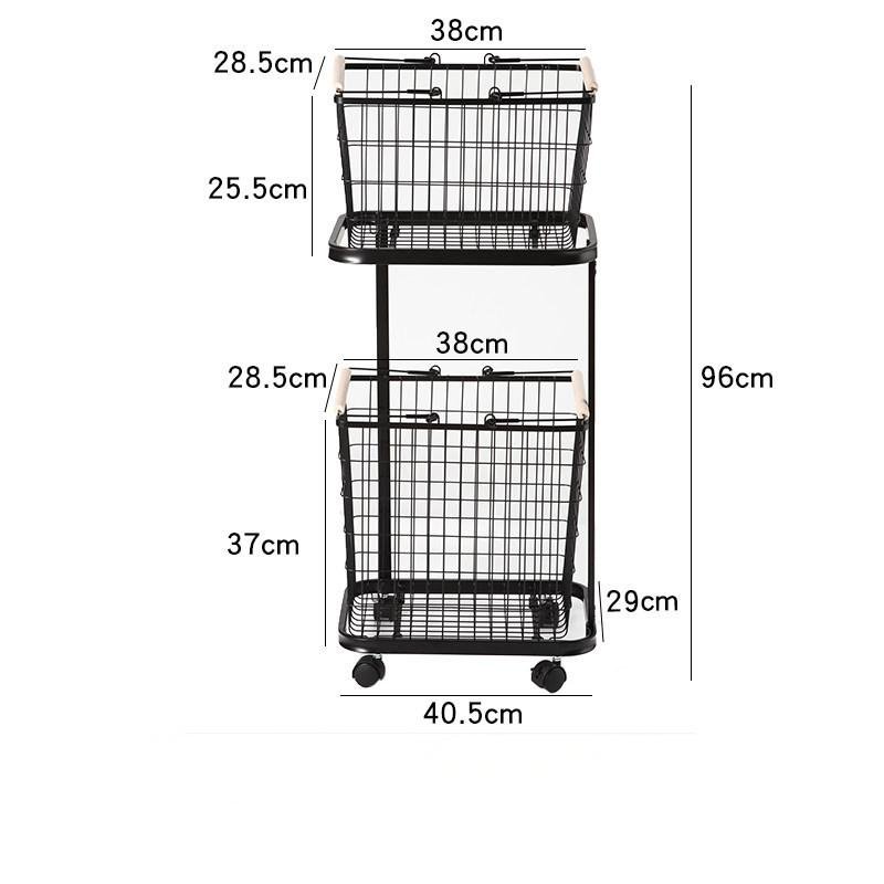 Metal Rolling Laundry Hamper-7