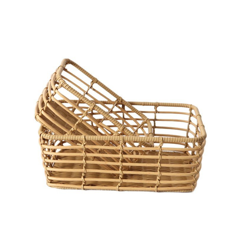 Rattan-style storage basket