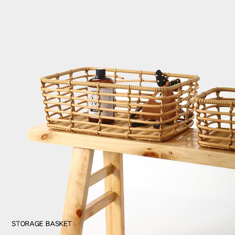 Rattan-style storage basket-4