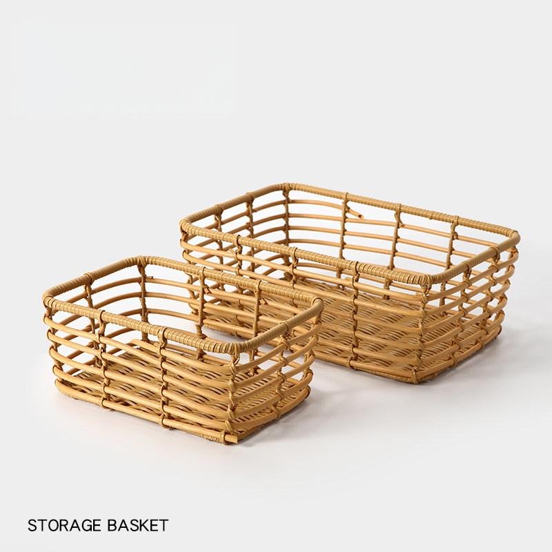 Rattan-style storage basket-5