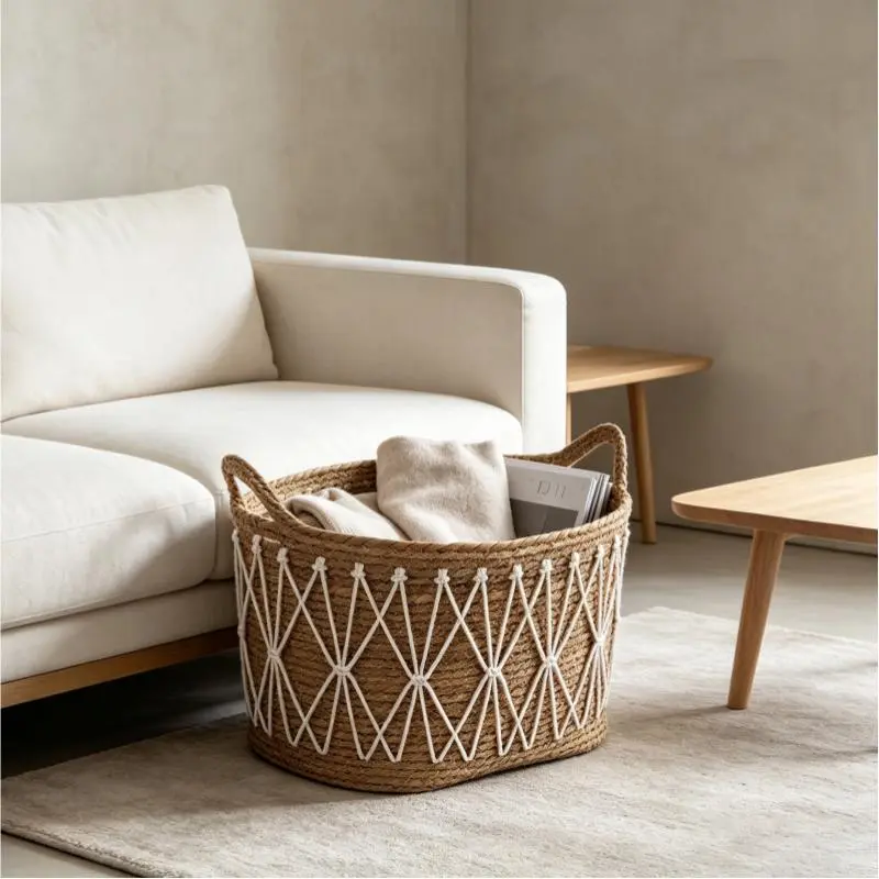 Woven Storage Basket-6 Woven Storage Basket-6
