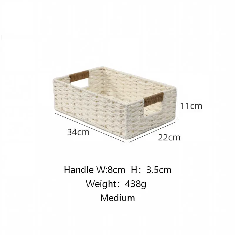 Off-white ,ginger-yellow woven basket-1