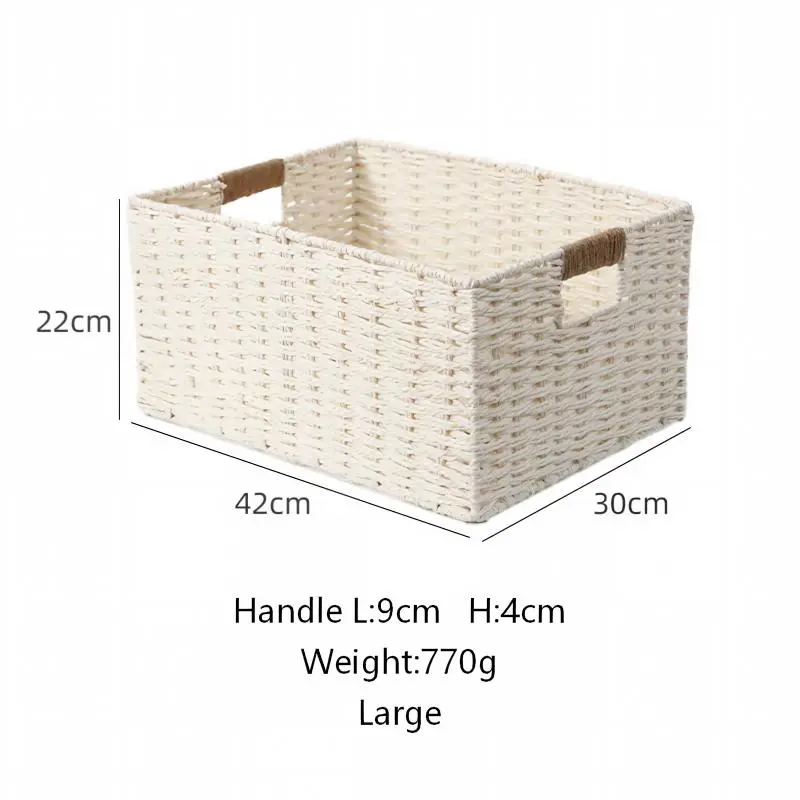Off-white ,ginger-yellow woven basket-12