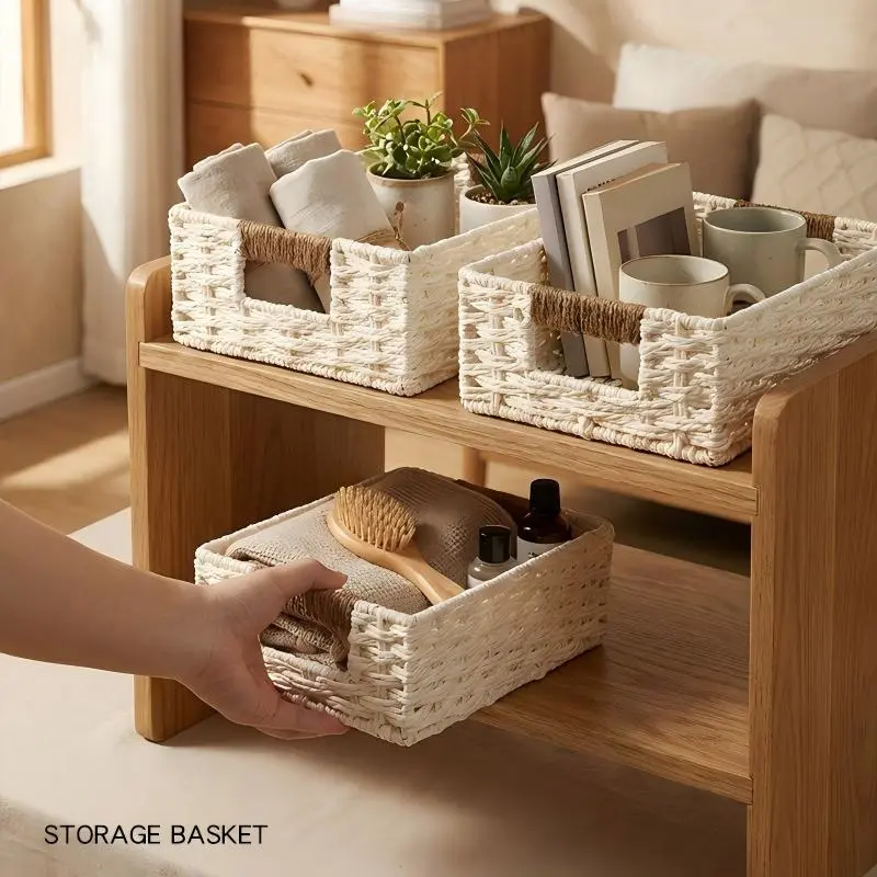 Off-white ,ginger-yellow woven basket-13 Off-white ,ginger-yellow woven basket-13