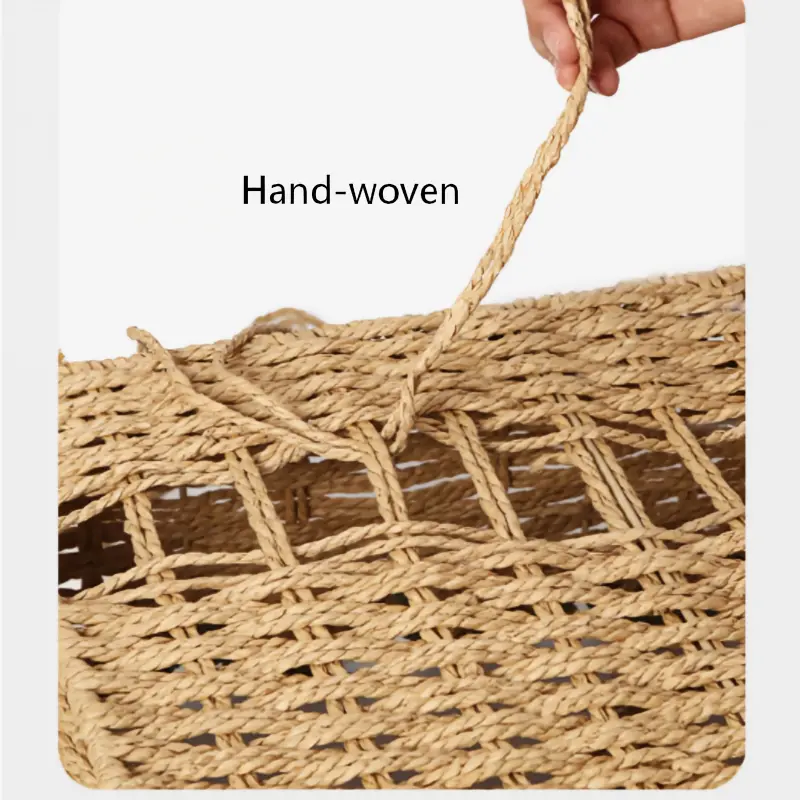 Off-white ,ginger-yellow woven basket-15 Off-white ,ginger-yellow woven basket-15