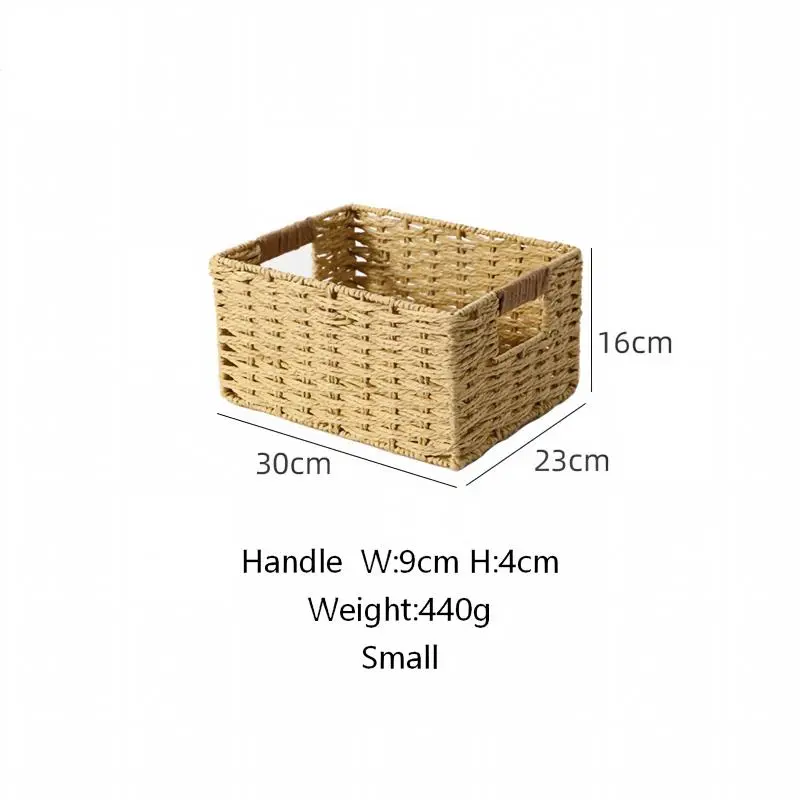 Off-white ,ginger-yellow woven basket-4