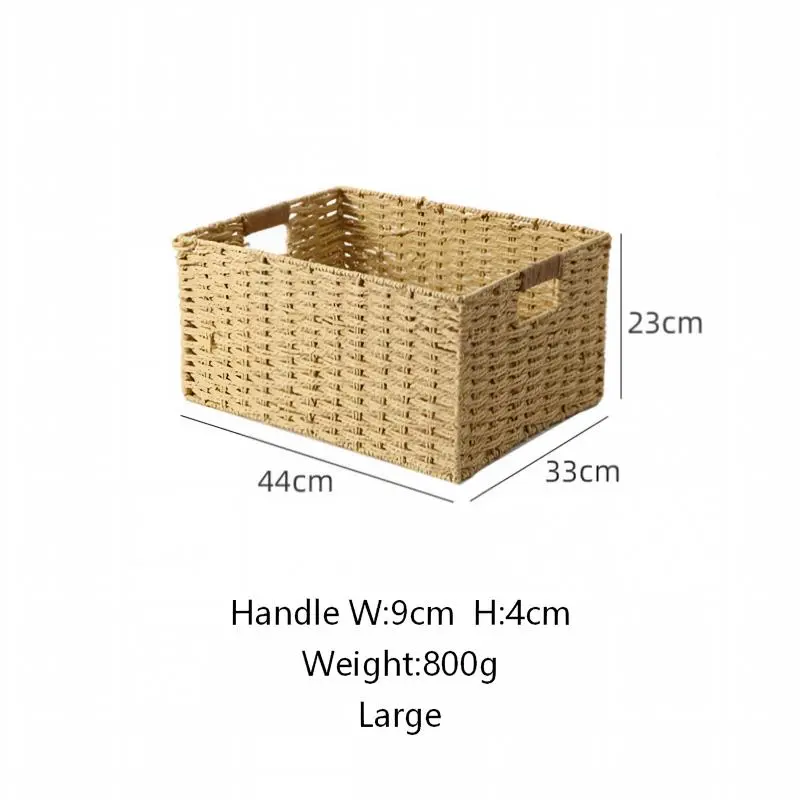 Off-white ,ginger-yellow woven basket-6