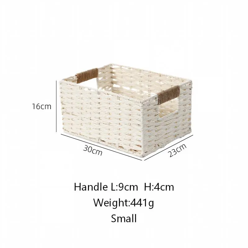 Off-white ,ginger-yellow woven basket-7
