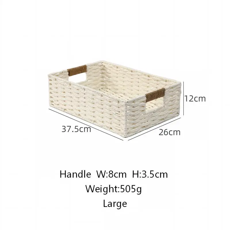 Off-white ,ginger-yellow woven basket-8