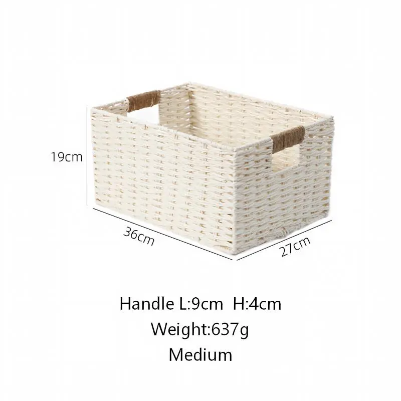 Off-white ,ginger-yellow woven basket-9